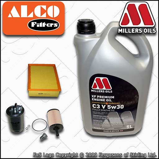 SERVICE KIT for AUDI A4 (B7) 2.0 TDI 16V OIL AIR FUEL FILTERS +OIL (2004-2008)