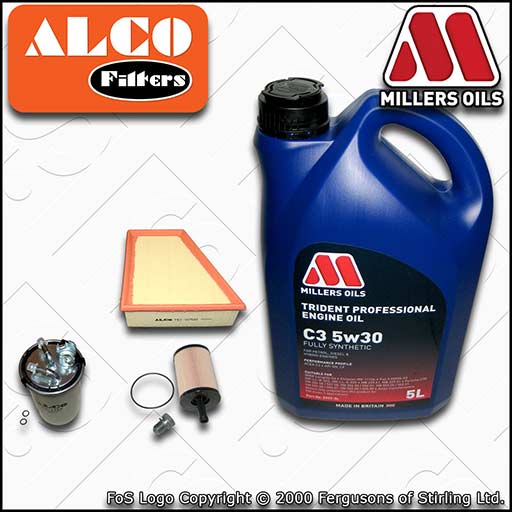 SERVICE KIT for SEAT IBIZA 6L 1.9 TDI OIL AIR FUEL FILTERS +C3 OIL (2002-2005)