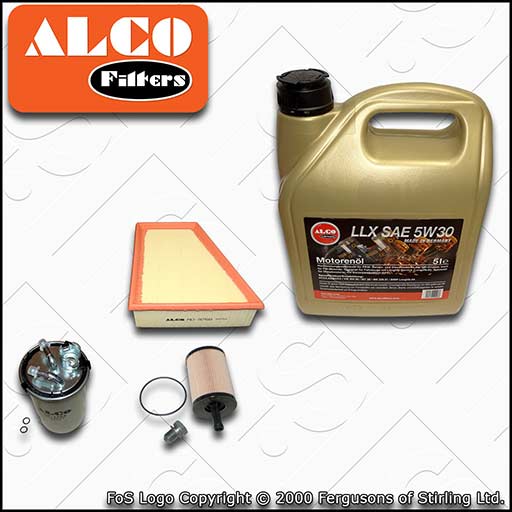 SERVICE KIT for VW POLO 9N 1.9 TDI ALCO OIL AIR FUEL FILTERS +C3 OIL (2001-2005)