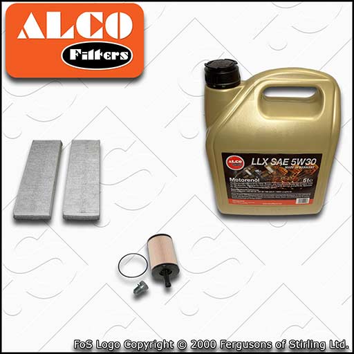 SERVICE KIT for AUDI A6 (C6) 2.0 TDI ALCO OIL CABIN FILTERS +OIL (2008-2011)