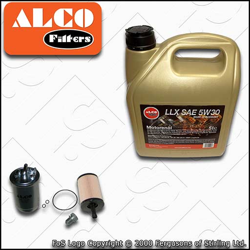 SERVICE KIT for AUDI A6 (C6) 2.0 TDI BLB BNA BRE BRF BVG OIL FUEL FILTERS +OIL