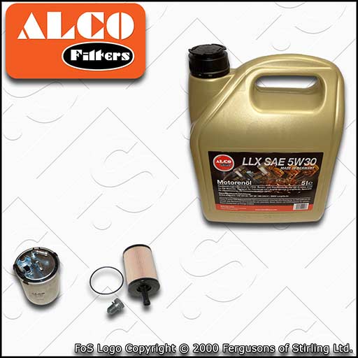 SERVICE KIT for VW POLO 9N 1.9 TDI ALCO OIL FUEL FILTERS +C3 OIL (2005-2009)