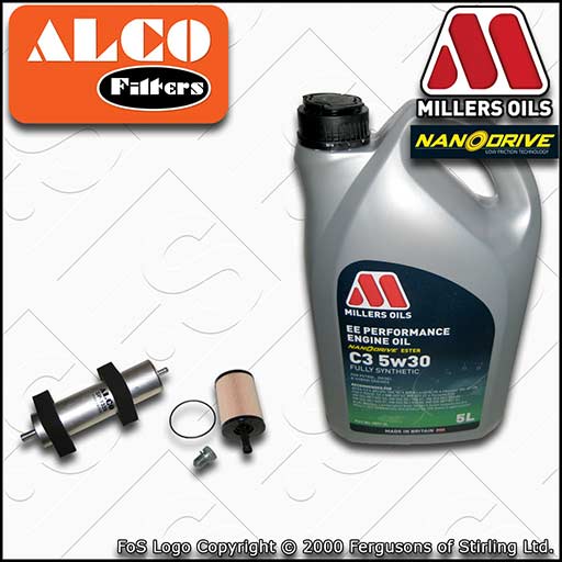 SERVICE KIT for AUDI A5 8T 2.0 TDI OIL FUEL FILTERS +EE NANO OIL (2009-2012)