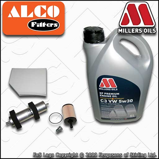 SERVICE KIT for AUDI A5 8T 2.0 TDI OIL FUEL CABIN FILTERS +XF OIL (2009-2012)