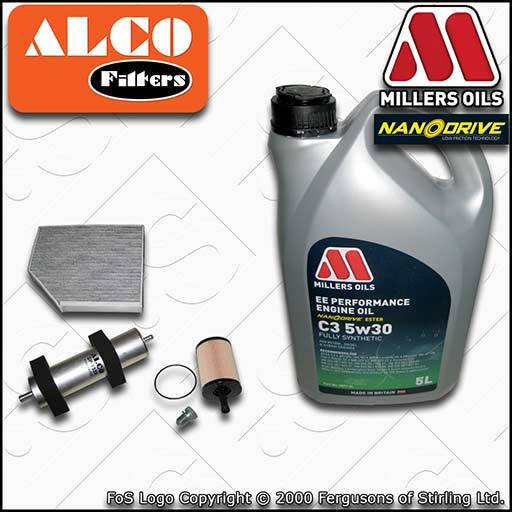 SERVICE KIT for AUDI A5 8T 2.0 TDI OIL FUEL CABIN FILTERS +EE OIL (2009-2012)