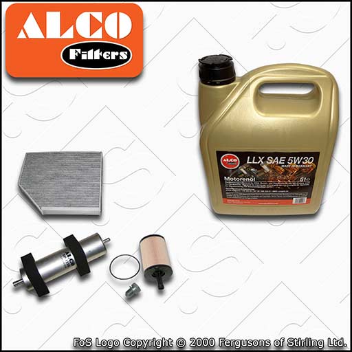 SERVICE KIT AUDI Q5 2.0 TDI CA* OIL FUEL CABIN FILTERS +C3 5w30 OIL (2008-2010)