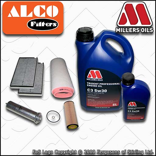 SERVICE KIT for BMW 5 SERIES E60 E61 520D M47 OIL AIR FUEL CABIN FILTERS +C3 OIL