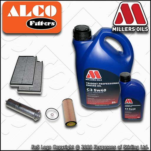 SERVICE KIT for BMW 5 SERIES E60 E61 520D M47 OIL FUEL CABIN FILTER +OIL (05-07)