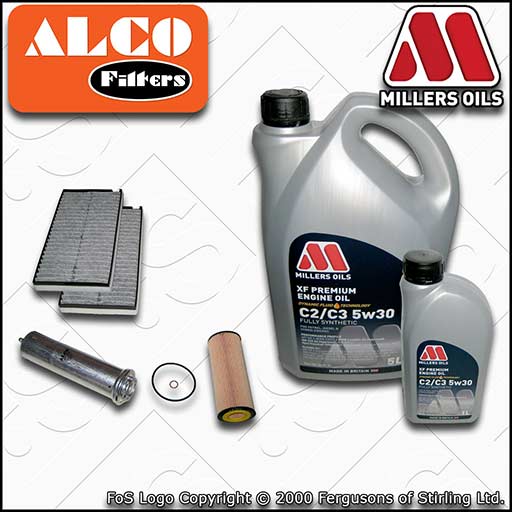 SERVICE KIT for BMW 5 SERIES E60 E61 520D M47 OIL FUEL CABIN FILTER +OIL (05-07)