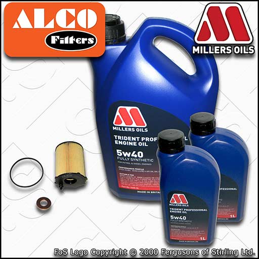 SERVICE KIT for FIAT SCUDO 1.6 D MULTIJET OIL FILTER +FS 5w40 OIL (2007-2016)