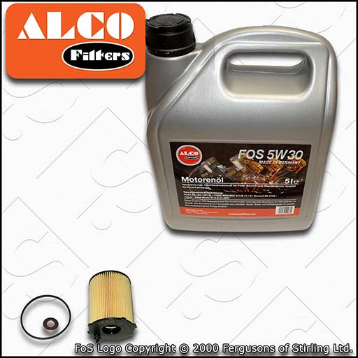 SERVICE KIT for VOLVO S40 II V50 1.6 D D2 ALCO OIL FILTER +OIL (2005-2012)