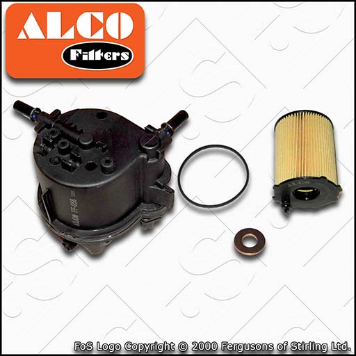 SERVICE KIT for PEUGEOT 307 1.4 HDI ALCO OIL FUEL FILTERS (2001-2005)