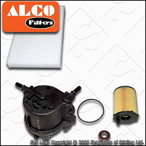 SERVICE KIT for PEUGEOT 307 1.4 HDI ALCO OIL FUEL CABIN FILTERS (2001-2005)