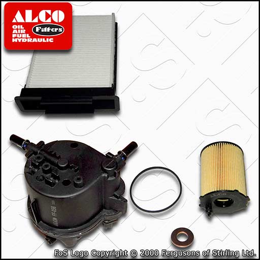 SERVICE KIT for CITROEN C1 1.4 HDI ALCO OIL FUEL CABIN FILTERS (2005-2014)