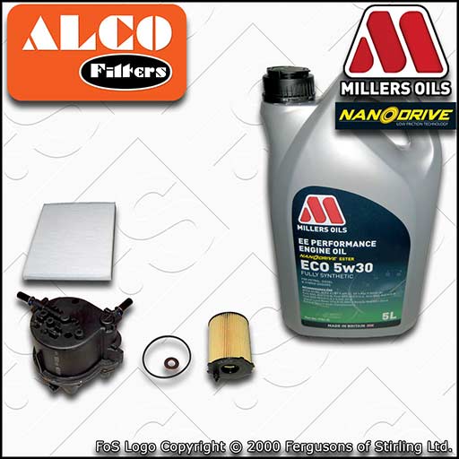 SERVICE KIT for FORD FIESTA MK7 1.4 TDCI F6J* OIL FUEL CABIN FILTER +OIL (08-10)