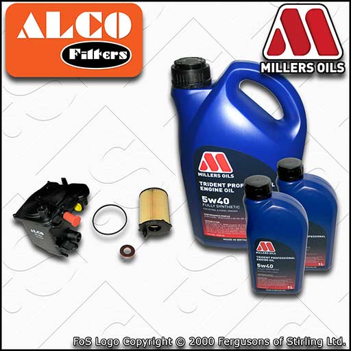 SERVICE KIT for FIAT SCUDO 1.6 D MULTIJET 16V OIL FUEL FILTERS +OIL (2007-2016)