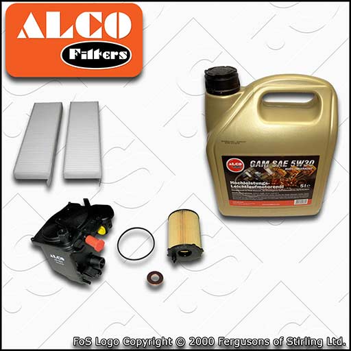 SERVICE KIT for CITROEN C4 PICASSO 1.6 HDI DV6TED4 OIL FUEL CABIN FILTER +OIL