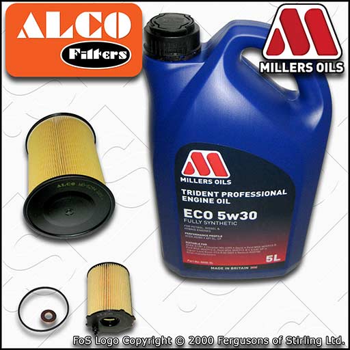 SERVICE KIT for VOLVO S40 II V50 1.6 D D2 OIL AIR FILTERS +OIL (2007-2012)