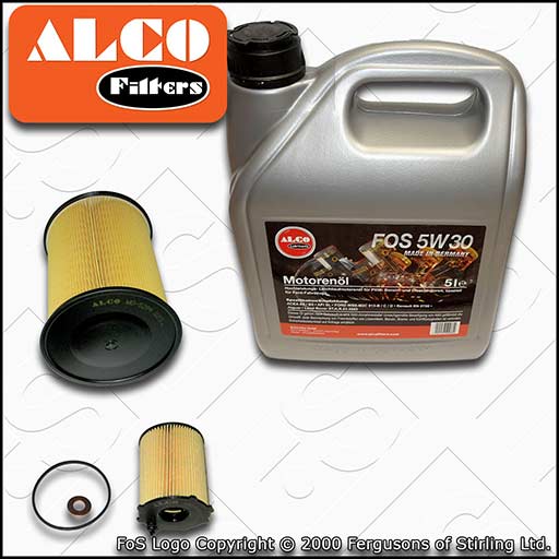 SERVICE KIT for VOLVO S40 II V50 1.6 D D2 ALCO OIL AIR FILTERS +OIL (2007-2012)