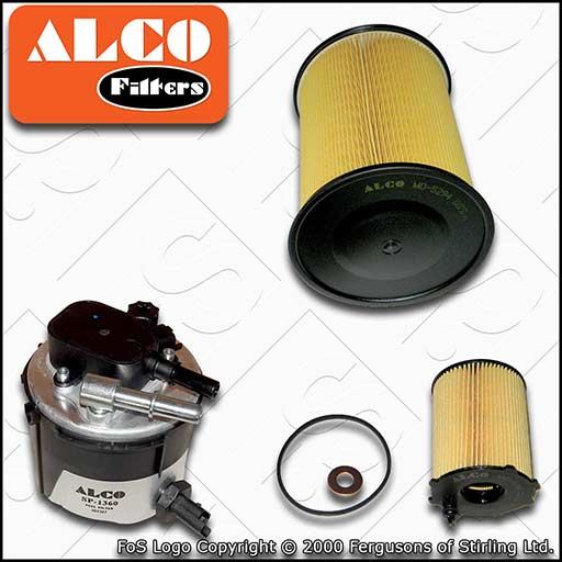 SERVICE KIT for FORD C-MAX 1.6 TDCI ALCO OIL AIR FUEL FILTERS (2007-2010)