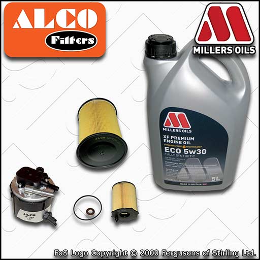 SERVICE KIT for FORD C-MAX 1.6 TDCI OIL AIR FUEL FILTERS +XF ECO OIL (2007-2010)