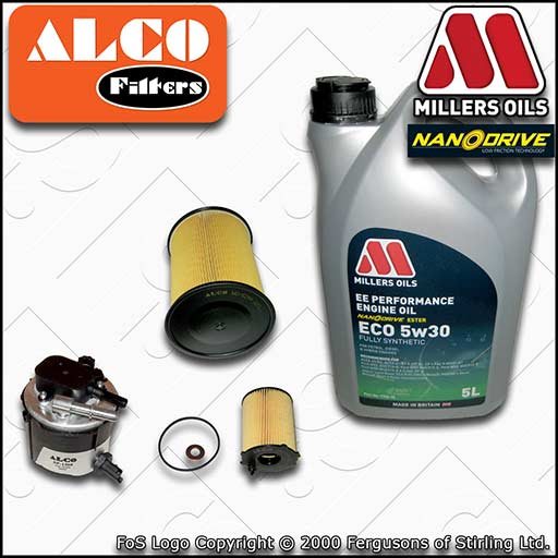 SERVICE KIT for FORD C-MAX 1.6 TDCI OIL AIR FUEL FILTERS +EE ECO OIL (2007-2010)