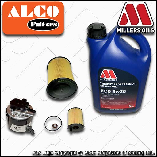 SERVICE KIT for FORD C-MAX 1.6 TDCI OIL AIR FUEL FILTERS +ECO OIL (2007-2010)