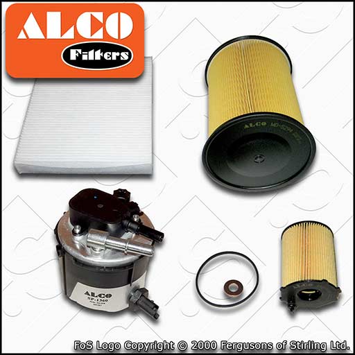 SERVICE KIT for FORD C-MAX 1.6 TDCI ALCO OIL AIR FUEL CABIN FILTERS (2007-2010)