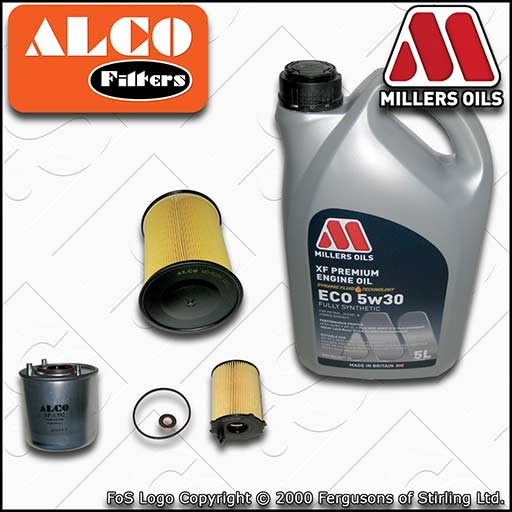 SERVICE KIT for VOLVO V40 1.6 D2 OIL AIR FUEL FILTERS +XF ECO OIL (2012-2016)