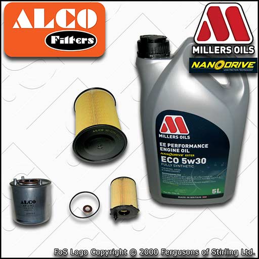 SERVICE KIT for VOLVO S40 II V50 1.6 D2 OIL AIR FUEL FILTERS +EE OIL (2010-2012)