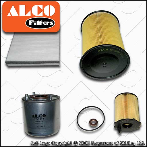 SERVICE KIT for VOLVO V40 1.6 D2 ALCO OIL AIR FUEL CABIN FILTERS (2012-2016)