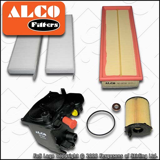 SERVICE KIT for PEUGEOT PARTNER II 1.6 HDI OIL AIR FUEL CABIN FILTER (2008-2021)