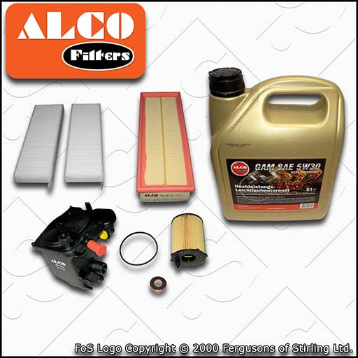 SERVICE KIT for CITROEN C4 PICASSO 1.6 HDI DV6TED4 OIL AIR FUEL CABIN FILTER+OIL