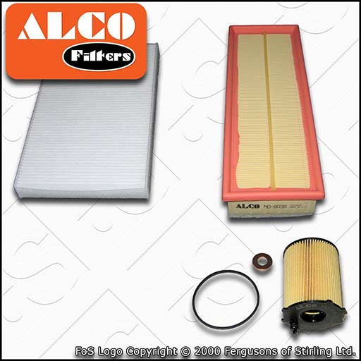 SERVICE KIT for PEUGEOT 307 1.6 HDI ALCO OIL AIR CABIN FILTERS (2004-2009)