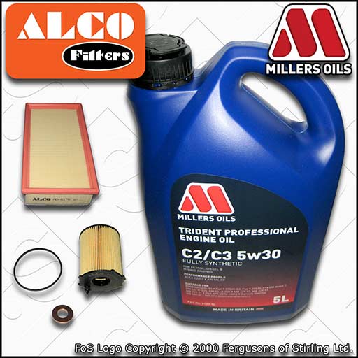 SERVICE KIT for PEUGEOT 407 1.6 HDI ALCO OIL AIR FILTERS +C2/C3 OIL (2004-2010)