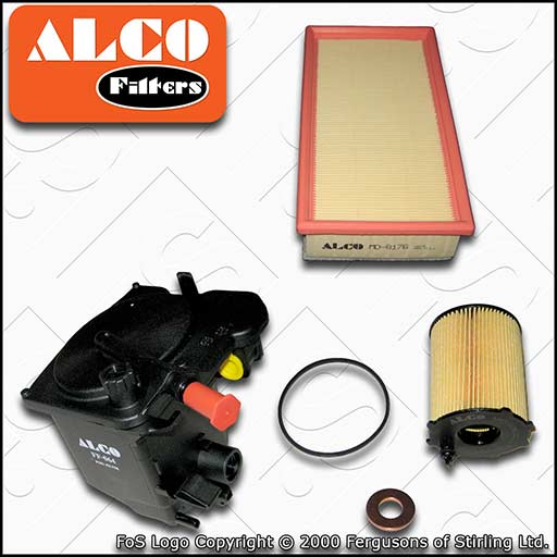 SERVICE KIT for CITROEN C5 1.6 HDI DV6TED4 ALCO OIL AIR FUEL FILTERS (2008-2010)