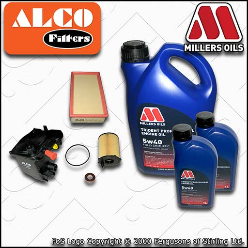 SERVICE KIT for FIAT SCUDO 1.6 D MULTIJET 16V OIL AIR FUEL FILTER +OIL 2007-2016