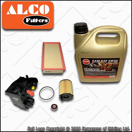 SERVICE KIT for PEUGEOT EXPERT 1.6 HDI 16V OIL AIR FUEL FILTERS +OIL (2007-2016)