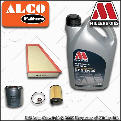 SERVICE KIT for FORD S-MAX 1.6 TDCI ALCO OIL AIR FUEL FILTERS +OIL (2011-2014)