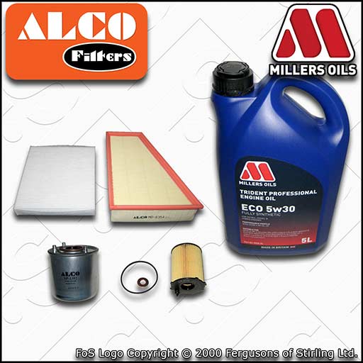 SERVICE KIT for FORD S-MAX 1.6 TDCI ALCO OIL AIR FUEL CABIN FILTERS +OIL (11-14)