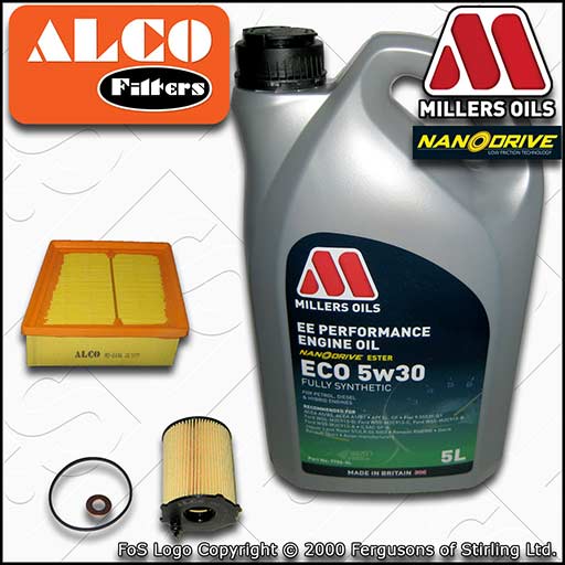 SERVICE KIT for FORD FIESTA MK7 1.6 TDCI OIL AIR FILTERS +OIL (2008-2017)