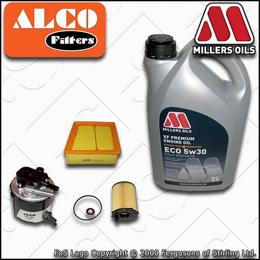 SERVICE KIT for FORD FIESTA MK7 1.6 TDCI HHJ* OIL AIR FUEL FILTER +OIL 2008-2012