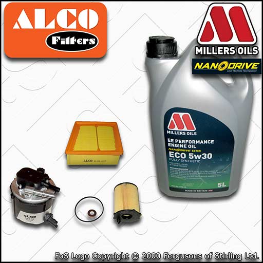 SERVICE KIT for FORD FIESTA MK7 1.6 TDCI HHJ* OIL AIR FUEL FILTER +OIL 2008-2012