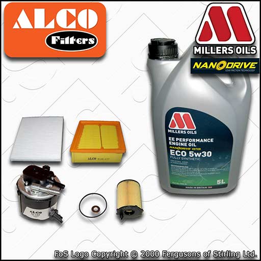 SERVICE KIT for FORD FIESTA MK7 1.6 TDCI HHJ* OIL AIR FUEL CABIN FILTERS +OIL