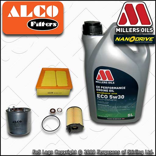 SERVICE KIT for FORD FIESTA MK7 1.5 TDCI UGJC OIL AIR FUEL FILTER +OIL 2012-2015