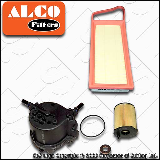 SERVICE KIT for PEUGEOT 206 1.4 HDI ALCO OIL AIR FUEL FILTERS (2001-2009)