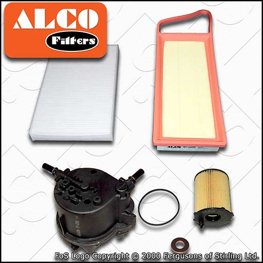 SERVICE KIT for PEUGEOT 1007 1.4 HDI ALCO OIL AIR FUEL CABIN FILTERS (2005-2009)