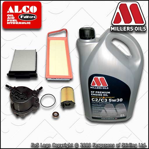 SERVICE KIT for CITROEN C1 1.4 HDI OIL AIR FUEL CABIN FILTERS +XF OIL 2005-2014