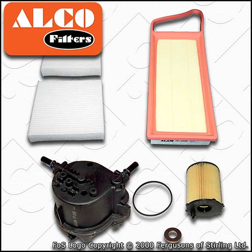 SERVICE KIT for PEUGEOT 207 1.4 HDI DV4TD OIL AIR FUEL CABIN FILTERS (2006-2010)