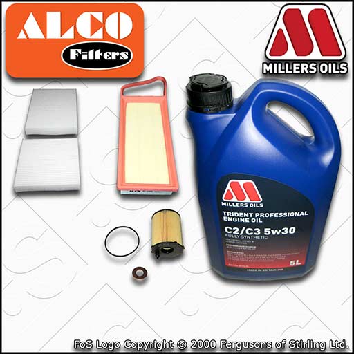 SERVICE KIT for PEUGEOT 207 1.4 HDI DV4TD OIL AIR CABIN FILTERS +OIL (2006-2010)
